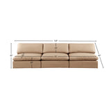 Comfy Tan Vegan Leather Modular Sofa 188Tan-S117 Meridian Furniture