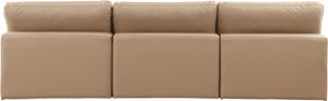 Comfy Tan Vegan Leather Modular Sofa 188Tan-S117 Meridian Furniture