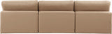 Comfy Tan Vegan Leather Modular Sofa 188Tan-S117 Meridian Furniture