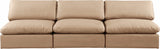 Comfy Tan Vegan Leather Modular Sofa 188Tan-S117 Meridian Furniture