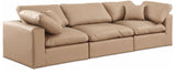 Comfy Tan Vegan Leather Modular Sofa 188Tan-S119 Meridian Furniture