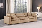 Comfy Tan Vegan Leather Modular Sofa 188Tan-S119 Meridian Furniture