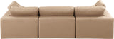 Comfy Tan Vegan Leather Modular Sofa 188Tan-S119 Meridian Furniture