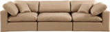 Comfy Tan Vegan Leather Modular Sofa 188Tan-S119 Meridian Furniture