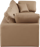 Comfy Tan Vegan Leather Modular Sofa 188Tan-S119 Meridian Furniture