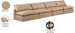 Comfy Tan Vegan Leather Modular Sofa 188Tan-S156 Meridian Furniture
