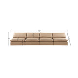 Comfy Tan Vegan Leather Modular Sofa 188Tan-S156 Meridian Furniture