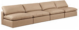 Comfy Tan Vegan Leather Modular Sofa 188Tan-S156 Meridian Furniture