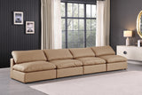 Comfy Tan Vegan Leather Modular Sofa 188Tan-S156 Meridian Furniture