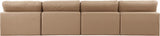 Comfy Tan Vegan Leather Modular Sofa 188Tan-S156 Meridian Furniture