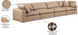 Comfy Tan Vegan Leather Modular Sofa 188Tan-S158 Meridian Furniture