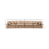 Comfy Tan Vegan Leather Modular Sofa 188Tan-S158 Meridian Furniture