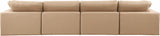 Comfy Tan Vegan Leather Modular Sofa 188Tan-S158 Meridian Furniture