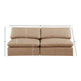 Comfy Tan Vegan Leather Modular Sofa 188Tan-S78 Meridian Furniture