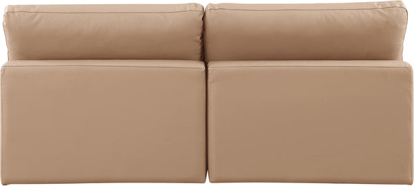 Comfy Tan Vegan Leather Modular Sofa 188Tan-S78 Meridian Furniture