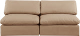 Comfy Tan Vegan Leather Modular Sofa 188Tan-S78 Meridian Furniture