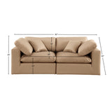 Comfy Tan Vegan Leather Modular Sofa 188Tan-S80 Meridian Furniture