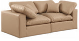 Comfy Tan Vegan Leather Modular Sofa 188Tan-S80 Meridian Furniture