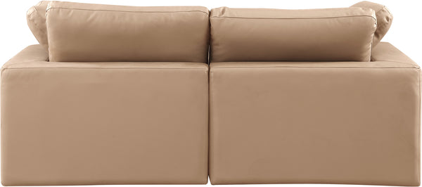 Comfy Tan Vegan Leather Modular Sofa 188Tan-S80 Meridian Furniture