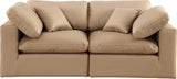 Comfy Tan Vegan Leather Modular Sofa 188Tan-S80 Meridian Furniture