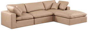 Comfy Tan Vegan Leather Modular Sectional 188Tan-Sec4A Meridian Furniture
