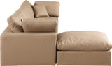 Comfy Tan Vegan Leather Modular Sectional 188Tan-Sec4A Meridian Furniture