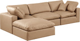 Comfy Tan Vegan Leather Modular Sectional 188Tan-Sec4A Meridian Furniture