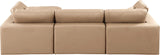 Comfy Tan Vegan Leather Modular Sectional 188Tan-Sec4A Meridian Furniture