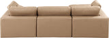 Comfy Tan Vegan Leather Modular Sectional 188Tan-Sec4A Meridian Furniture