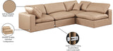 Comfy Tan Vegan Leather Modular Sectional 188Tan-Sec4B Meridian Furniture