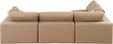 Comfy Tan Vegan Leather Modular Sectional 188Tan-Sec4B Meridian Furniture