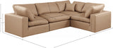 Comfy Tan Vegan Leather Modular Sectional 188Tan-Sec4C Meridian Furniture