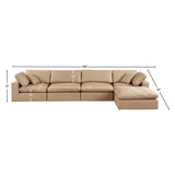 Comfy Tan Vegan Leather Modular Sectional 188Tan-Sec5A Meridian Furniture