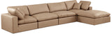 Comfy Tan Vegan Leather Modular Sectional 188Tan-Sec5A Meridian Furniture