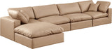 Comfy Tan Vegan Leather Modular Sectional 188Tan-Sec5A Meridian Furniture