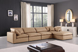 Comfy Tan Vegan Leather Modular Sectional 188Tan-Sec5A Meridian Furniture