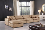 Comfy Tan Vegan Leather Modular Sectional 188Tan-Sec5A Meridian Furniture