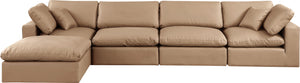 Comfy Tan Vegan Leather Modular Sectional 188Tan-Sec5A Meridian Furniture