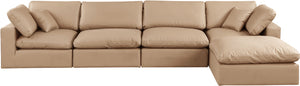 Comfy Tan Vegan Leather Modular Sectional 188Tan-Sec5A Meridian Furniture