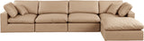 Comfy Tan Vegan Leather Modular Sectional 188Tan-Sec5A Meridian Furniture