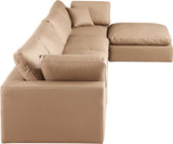 Comfy Tan Vegan Leather Modular Sectional 188Tan-Sec5A Meridian Furniture