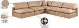 Comfy Tan Vegan Leather Modular Sectional 188Tan-Sec5B Meridian Furniture