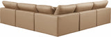 Comfy Tan Vegan Leather Modular Sectional 188Tan-Sec5B Meridian Furniture