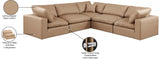 Comfy Tan Vegan Leather Modular Sectional 188Tan-Sec5C Meridian Furniture