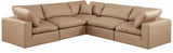 Comfy Tan Vegan Leather Modular Sectional 188Tan-Sec5C Meridian Furniture