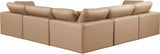 Comfy Tan Vegan Leather Modular Sectional 188Tan-Sec5C Meridian Furniture