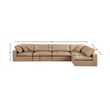 Comfy Tan Vegan Leather Modular Sectional 188Tan-Sec5D Meridian Furniture