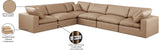 Comfy Tan Vegan Leather Modular Sectional 188Tan-Sec6A Meridian Furniture