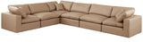 Comfy Tan Vegan Leather Modular Sectional 188Tan-Sec6A Meridian Furniture