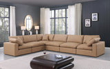 Comfy Tan Vegan Leather Modular Sectional 188Tan-Sec6A Meridian Furniture